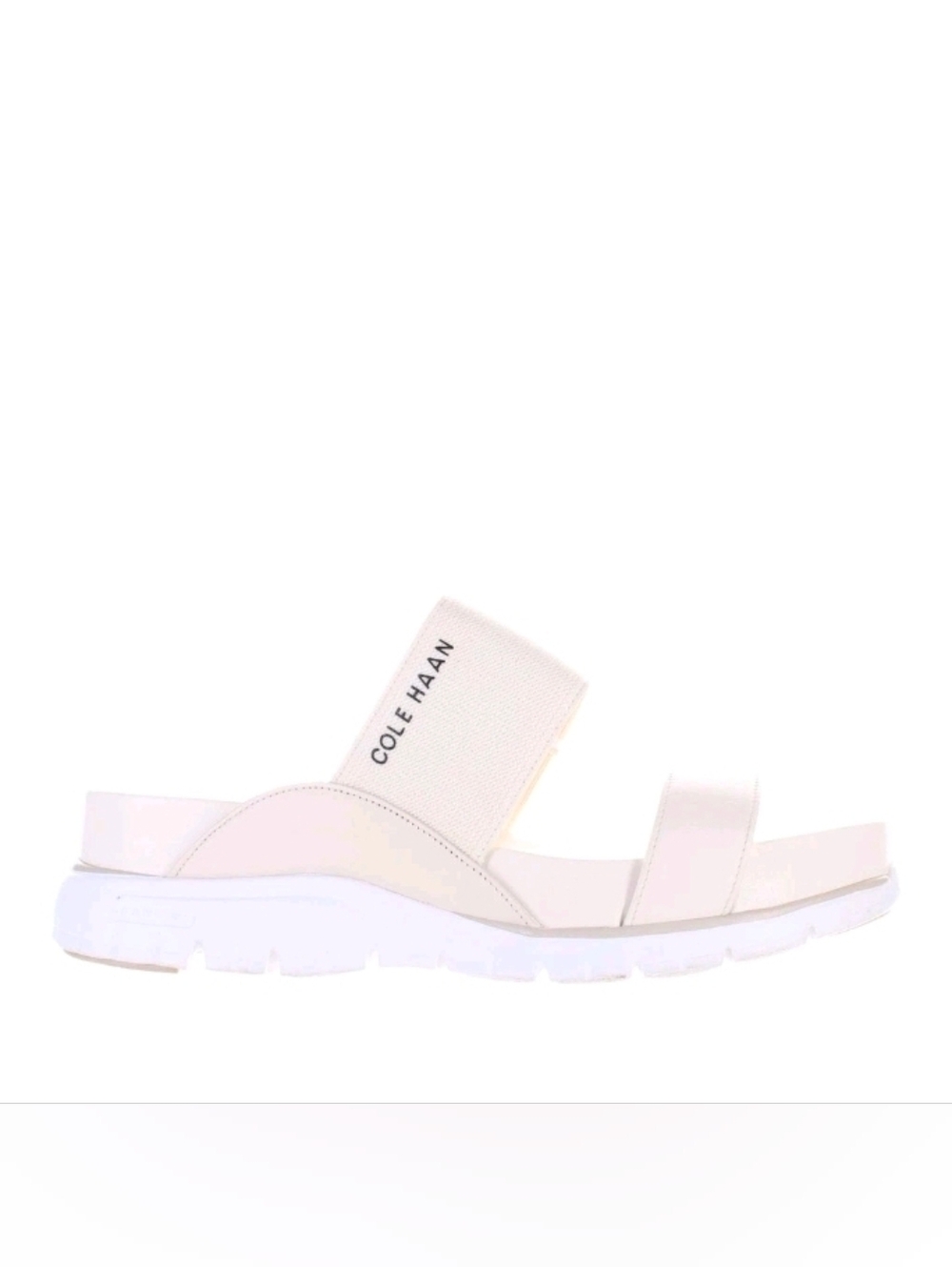 Cole Haan White Elastic Strap Sandal Zg Double Bnd Ivory Sandal 8.5 - Picture 3 of 10